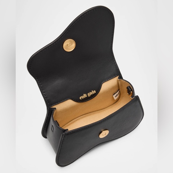 NWT $398 CULT GAIA Kazia Nano Crossbody Leather Bag In Black - Picture 11 of 12